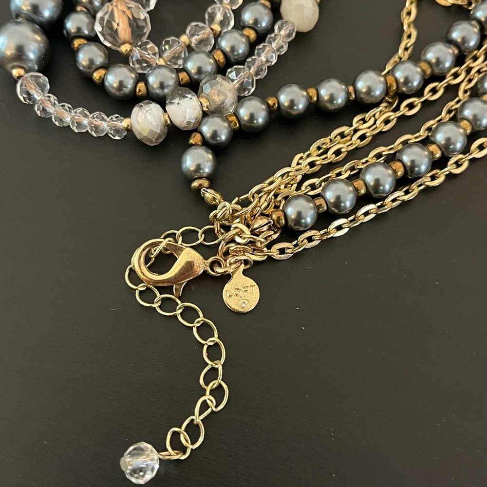 3-strand beaded Loft necklace